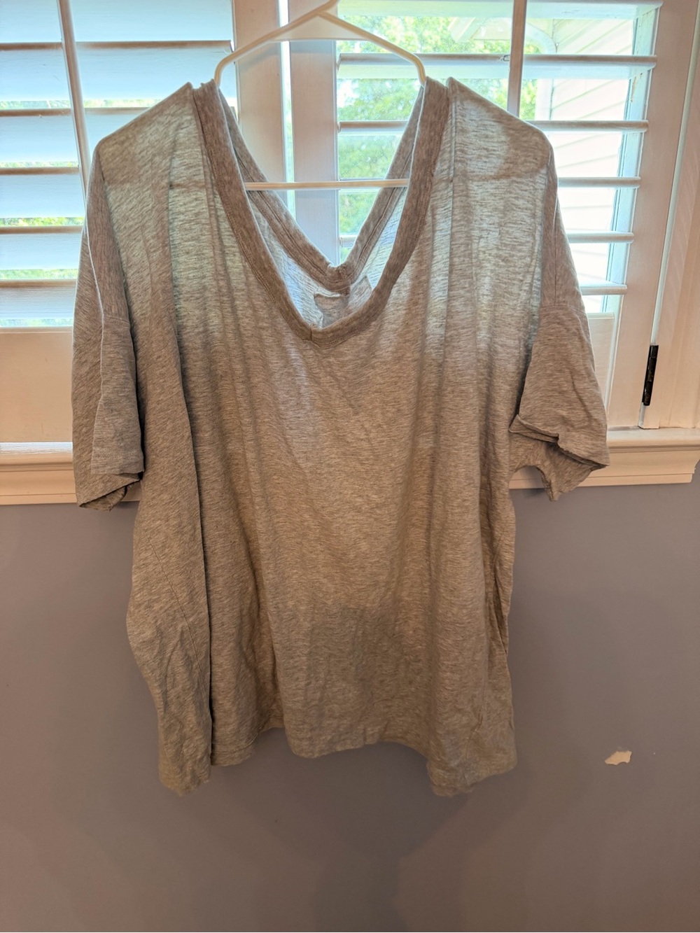 aerie Heather Gray Short-Sleeve V-Neck Tee